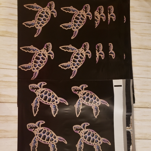 100 Poly Mailers Size 10x13 Turtle Design - Picture 2 of 3